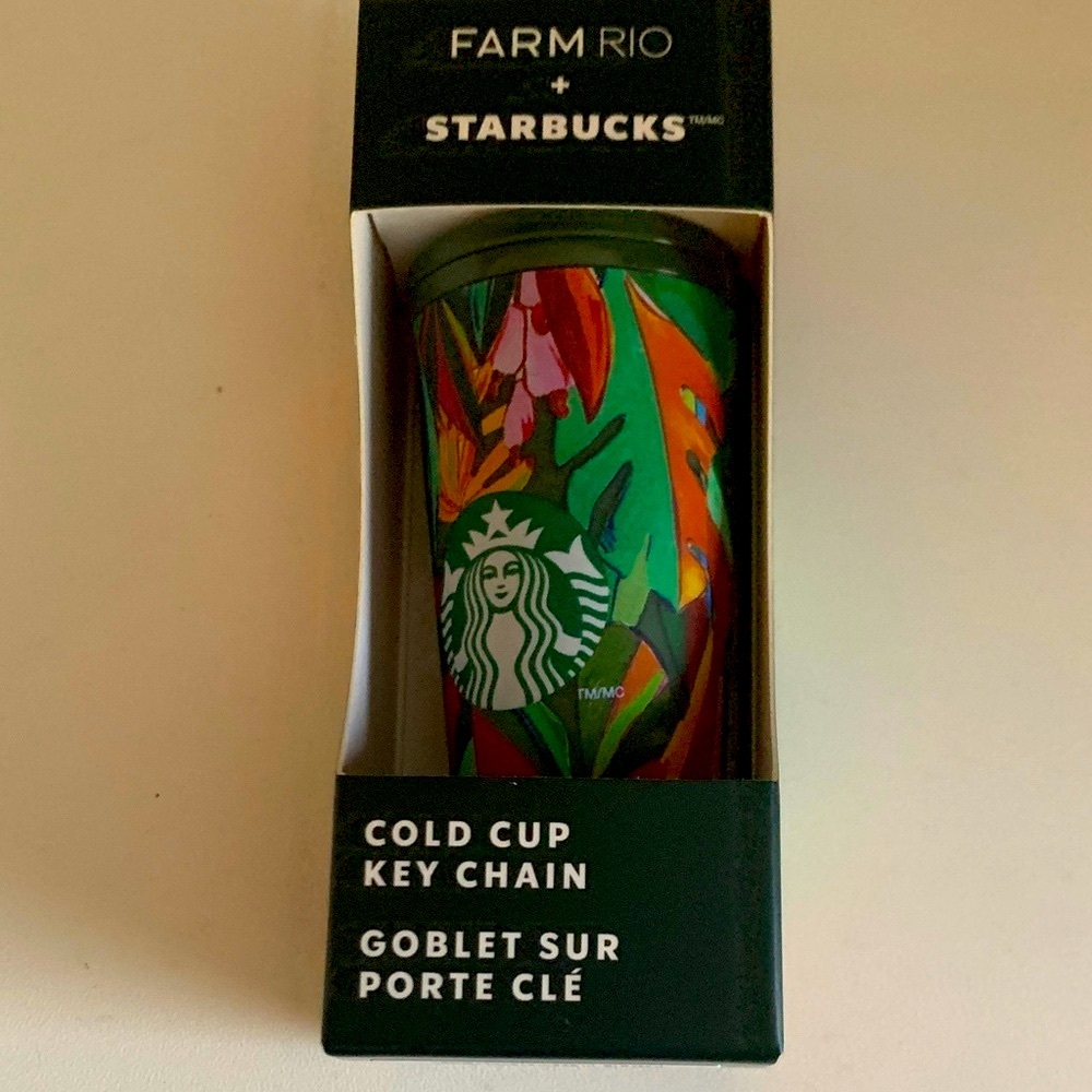 Farm Rio + Starbucks Cold Cup Key Chain